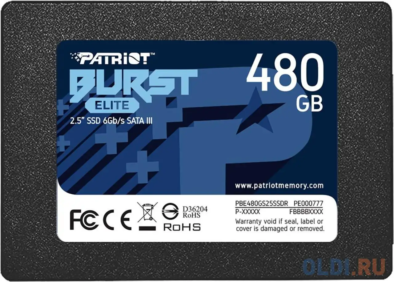 Ssd накопитель patriot burst elite 480 gb sata-iii, фотография 1