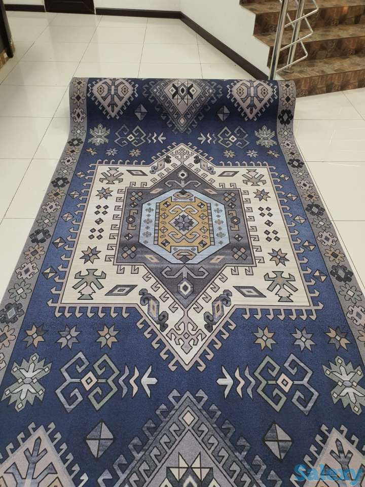 Коврик Голубой Кечуа ковер ковровая дорожка Ширина 140 см, фотография 2