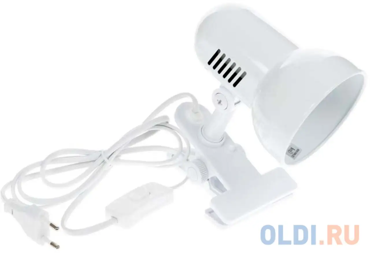 Лампа настольная camelion h-035 с01  60вт 220в белый метал., фотография 1