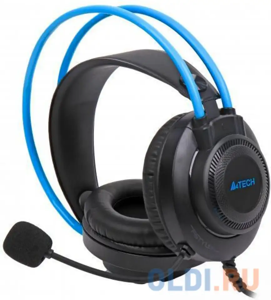 Игровая гарнитура проводная a4tech fh200u синий, фотография 1