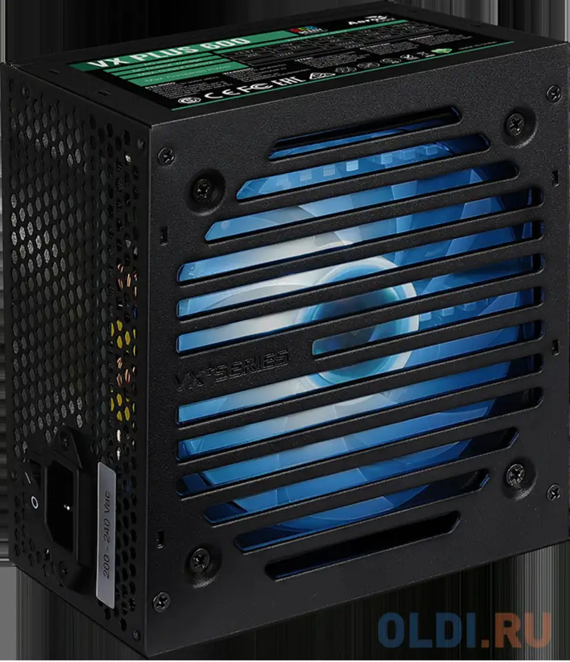 Блок питания aerocool vx plus 600 rgb 600 вт, фотография 1