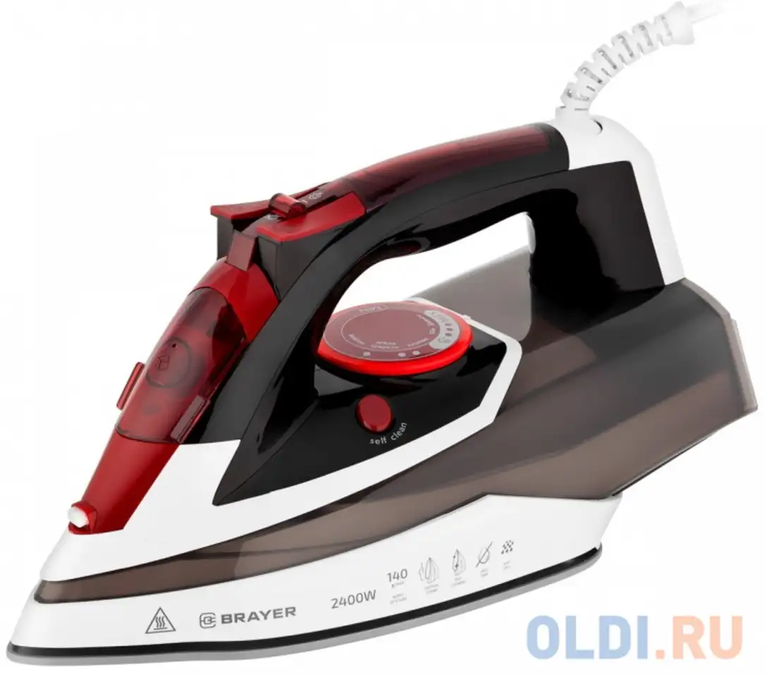 Утюг brayer br4005 2400вт коричневый, фотография 1