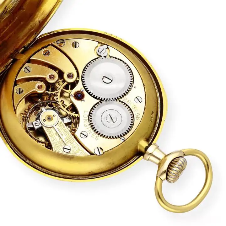 Антикварные Золотые карманные часы Longines 1925г, фотография 7
