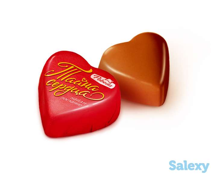 Конфеты шоколадные в форме сердечка с ореховым кремом, фотография 2