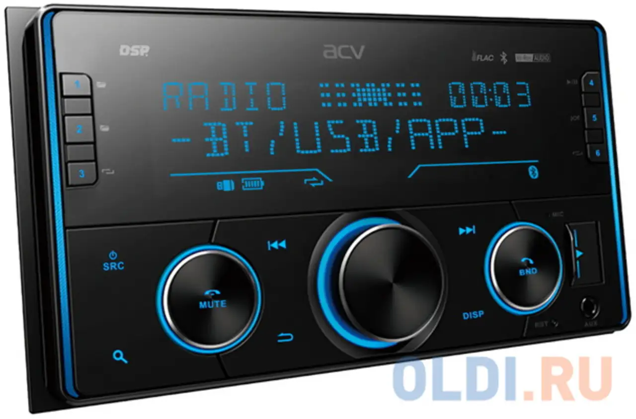Автомагнитола acv adx-211bm 2din 4x50вт, фотография 1