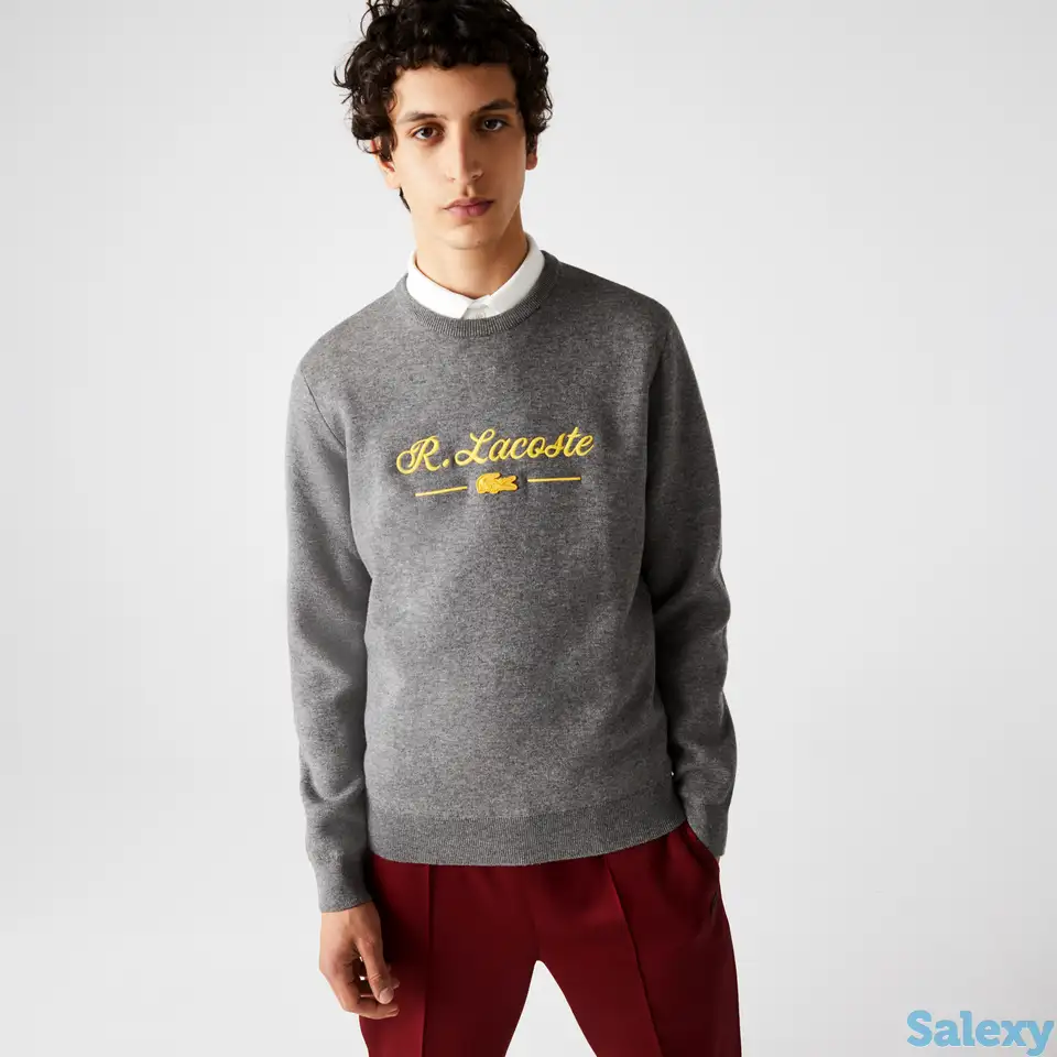 Мужской свитер lacoste из смеси шерсти и хлопка, фотография 1