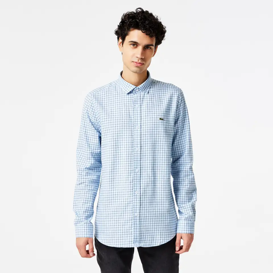 Мужская рубашка lacoste в клетку, фотография 1