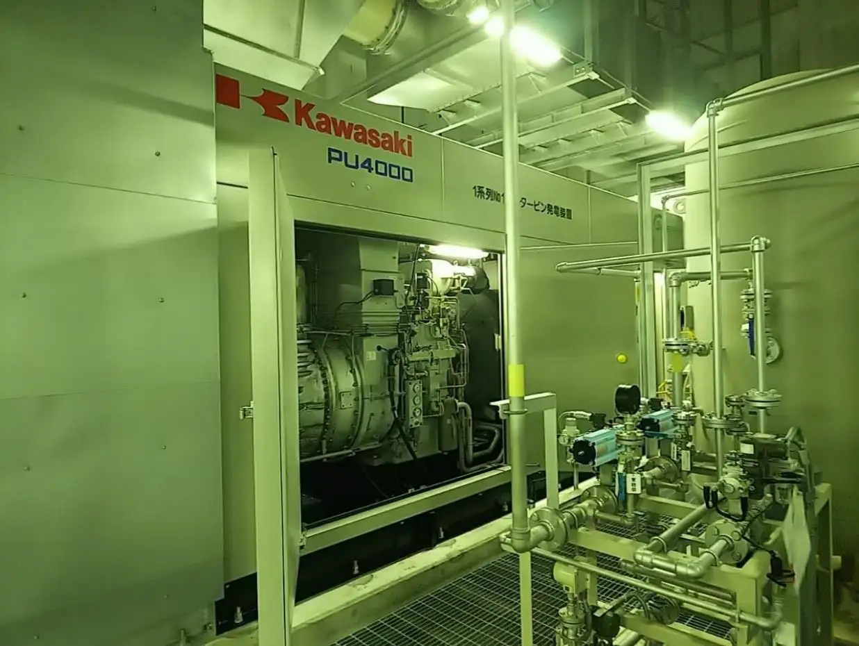 БУ газовая турбина Kawasaki 1,5 Мвт, 2006 г. в., фотография 2