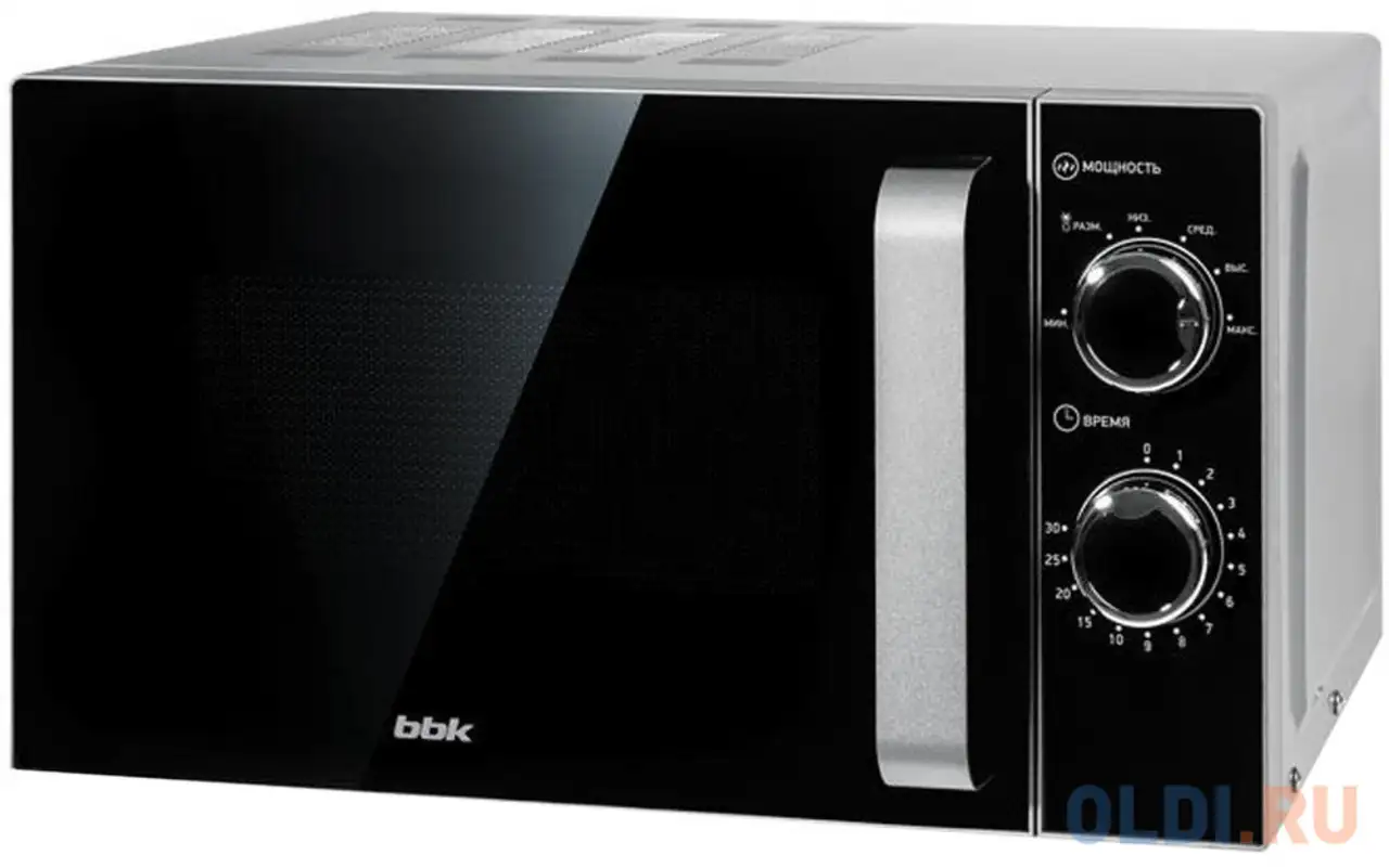 Микроволновая печь bbk 20mws-772m/s-m g 700 вт серебристый, фотография 1