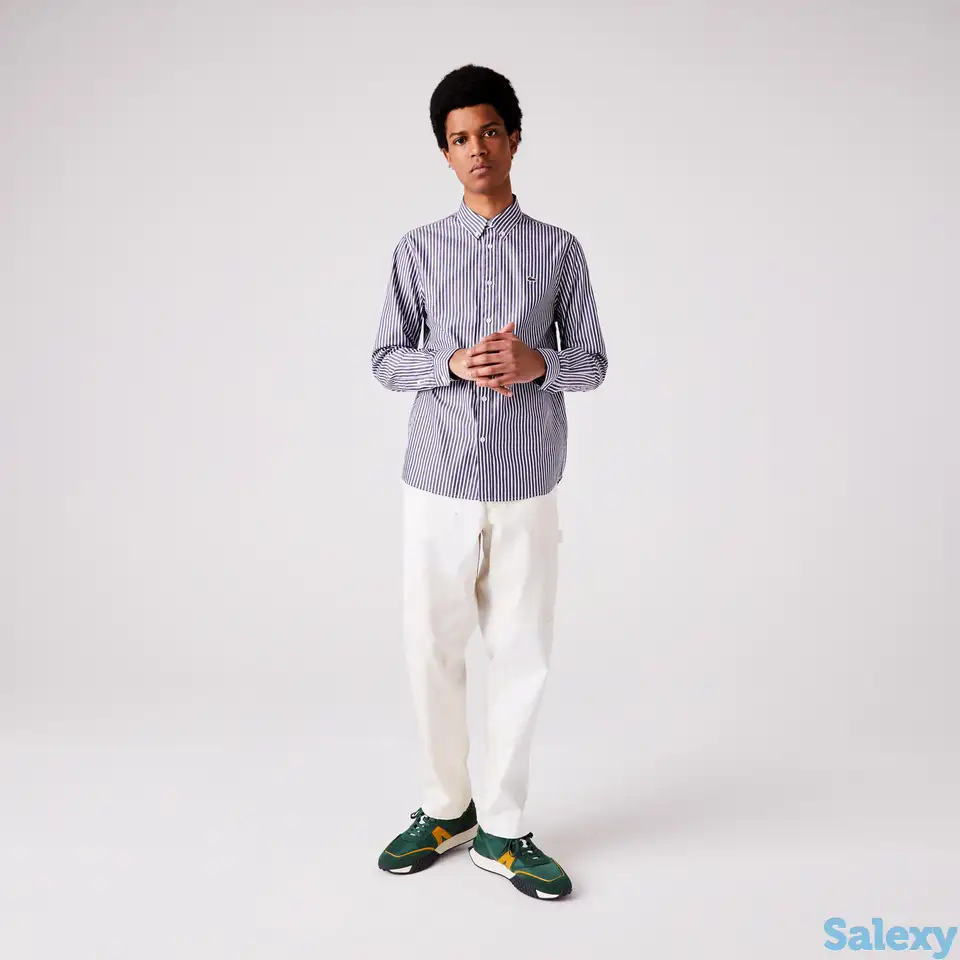 Мужская рубашка lacoste regular fit в полоску, фотография 1