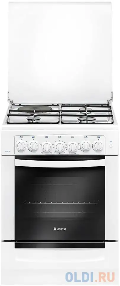 Комбинированная плита gefest 6112-02 белый, фотография 1