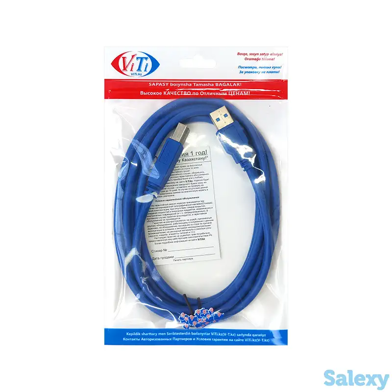 Кабель ViTi U3AMBM 1.8m для принтера оптом, фотография 4