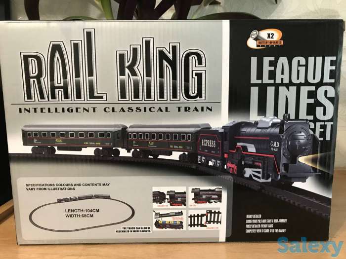 Железная дорога. Поезд + 3 вагона (на батарейках), фотография 3