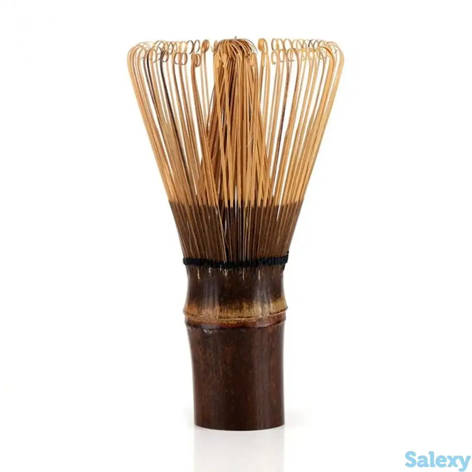 Бамбуковый венчик для матча часен темный, 72 ворсинки, фотография 1