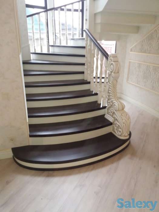 Лестница из массива дерева изготовление и / или установка, фотография 4