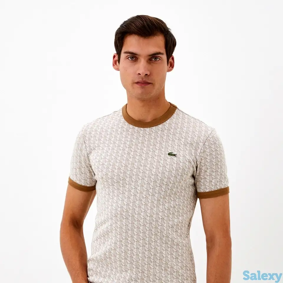 Мужская футболка lacoste regular fit с монограммой, фотография 1