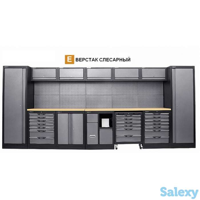 E-TYPE Верстак слесарный, общий размер: 4570×1950×500 мм., фотография 1