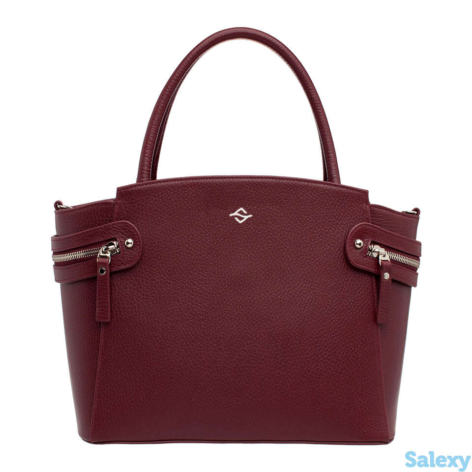 Кожаная женская сумка hacket burgundy, фотография 2