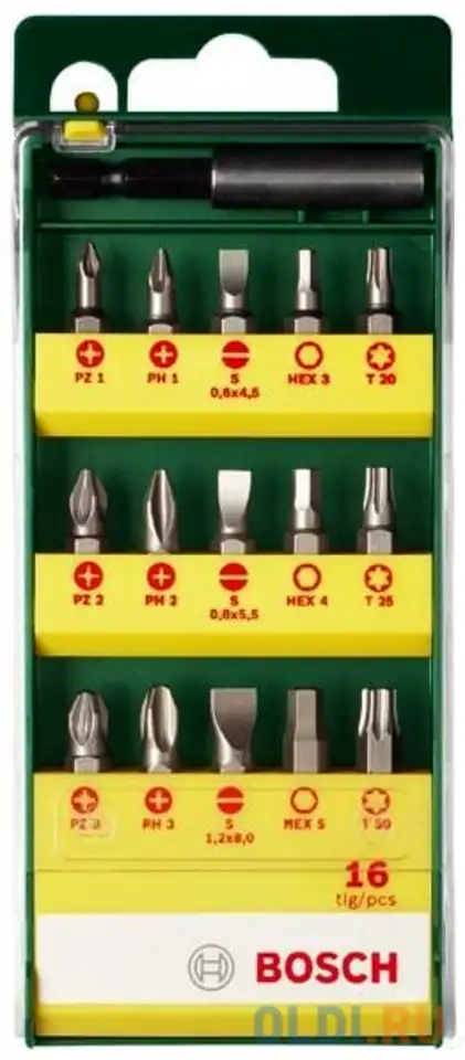 Набор бит bosch 2607019453  15 бит + универ.держатель promoline, фотография 1