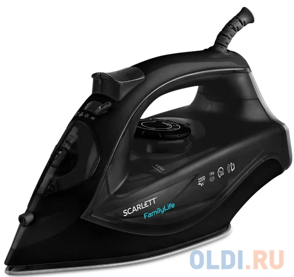 Утюг scarlett sc-si30k46 2200вт чёрный, фотография 1