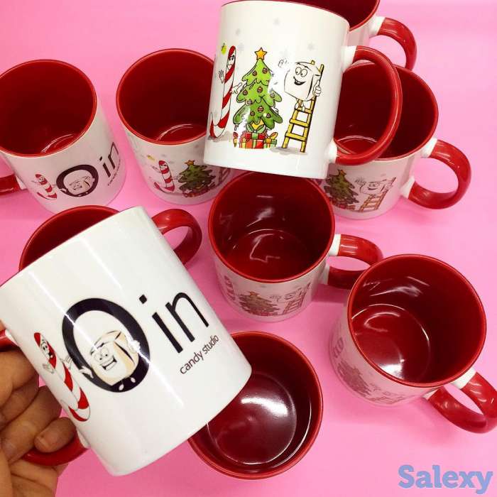 Кружки красные. Печать на кружках красного цвета любых принтов., фотография 1