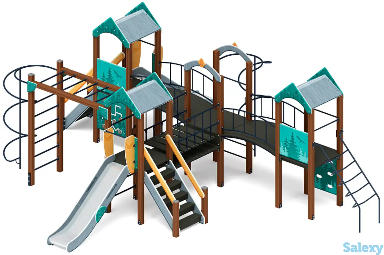 Дворик детства (тайга) - дик 2.01.4.02-03 - игровой комплекс h=1200, фотография 1