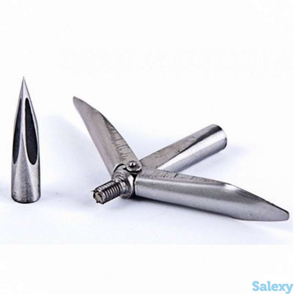 Наконечник гарпуна подводного ружья steel пиранья два лепестка, сменная головка, фотография 1