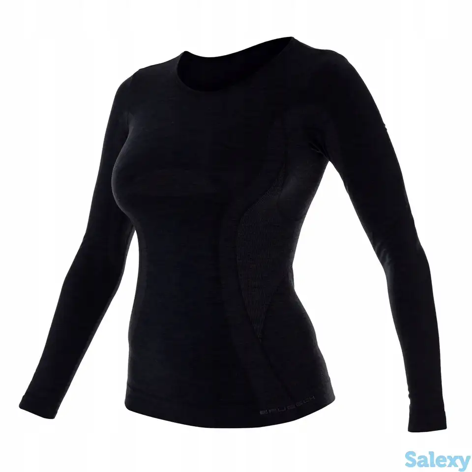 Термокофта brubeck wmn comfort wool black, фотография 7