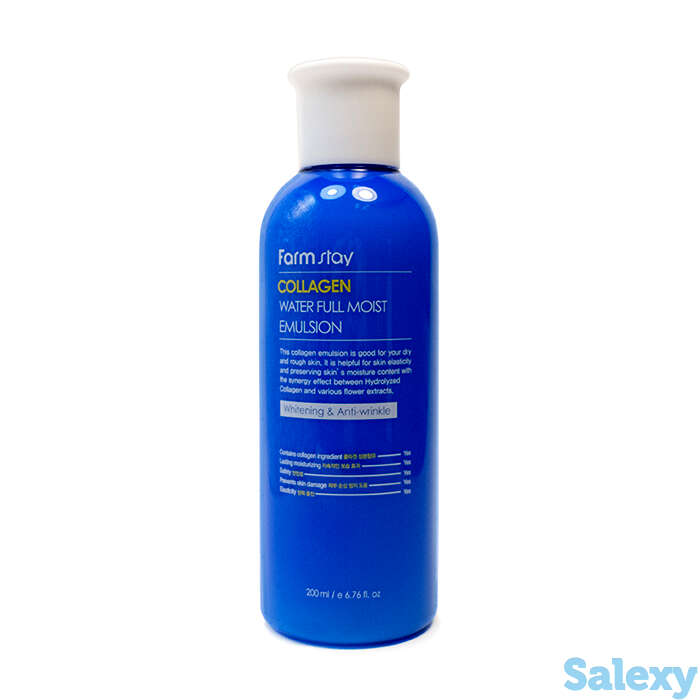 Эмульсия для лица farmstay collagen water full moist emulsion, фотография 1