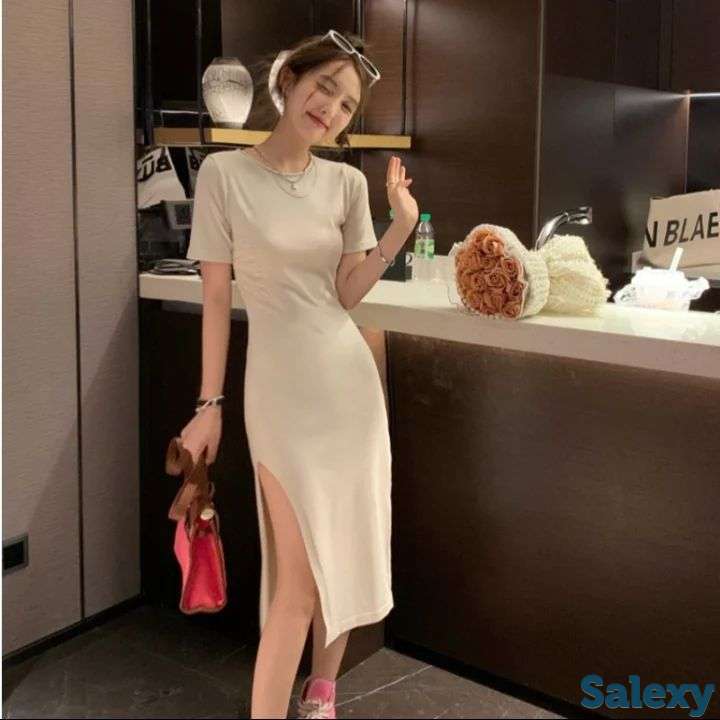 платье летнее, платье бежевое, фотография 1