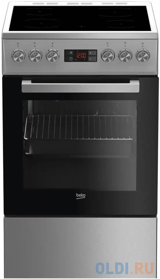 Плита электрическая beko fsm57300gx серебристый/черный, фотография 1