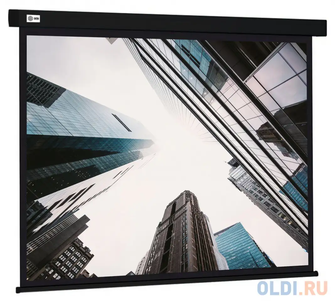 Экран cactus 124.5x221см wallscreen cs-psw-124x221-bk 16:9 настенно-потолочный рулонный черный, фотография 1