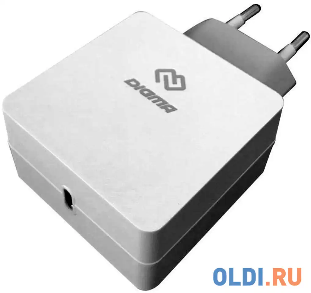 Сетевое зарядное устройство digma dgpd-18w-wg 3 а usb-c белый, фотография 1
