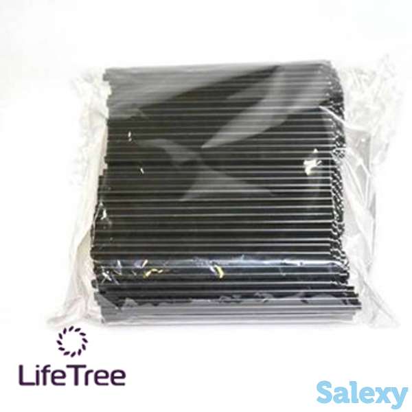 Трубочки для коктейля прямые, черные, пластиковые, фотография 2