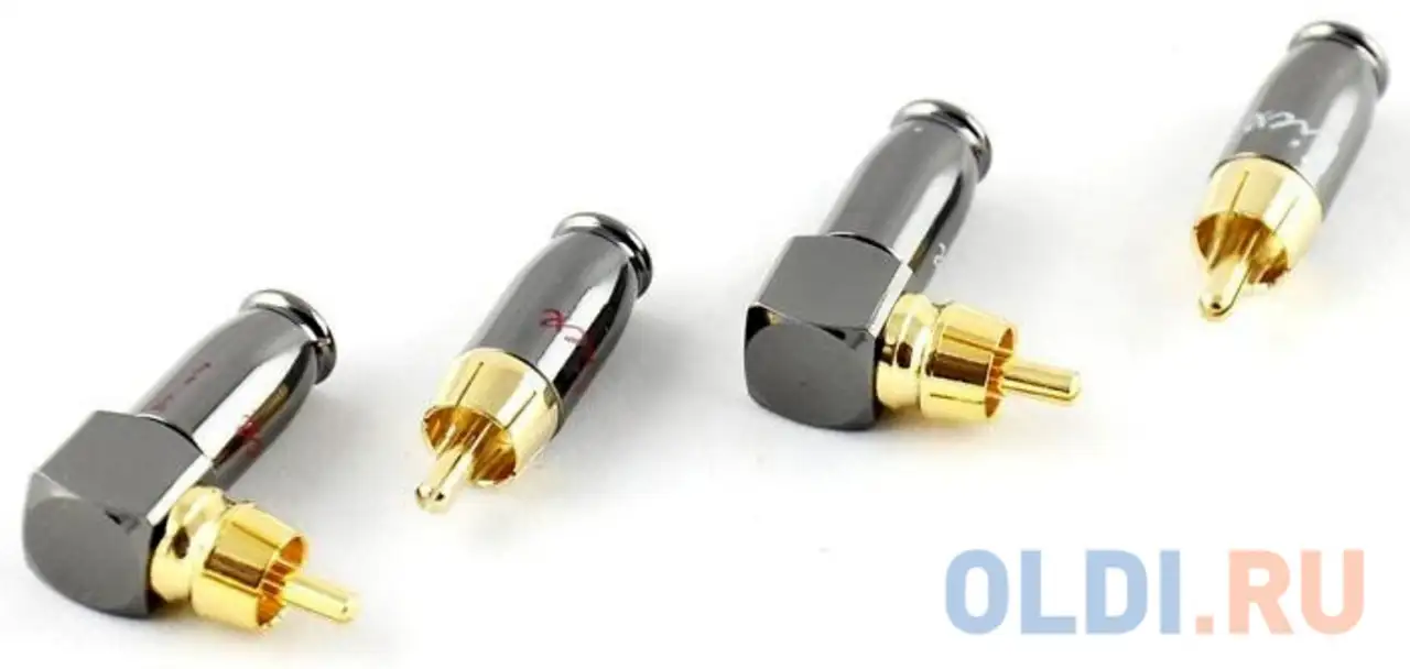 Коннектор kicx drca-4sa серебристый/золотистый 4шт, фотография 1