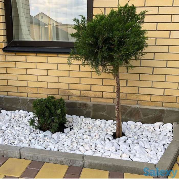 Галечник белый круглый камень в мешках по 20 кг, фотография 7