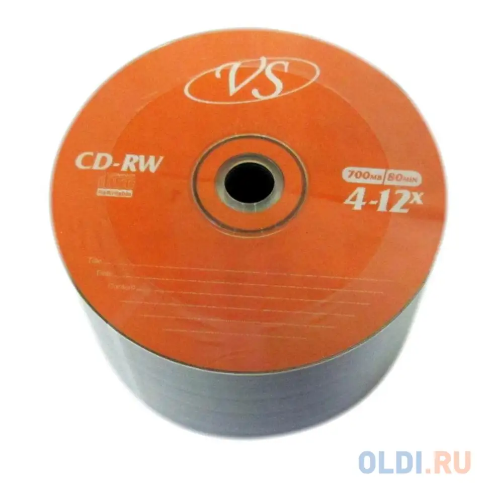 Диски vs cd-rw 700mb 12x bulk/50, фотография 1