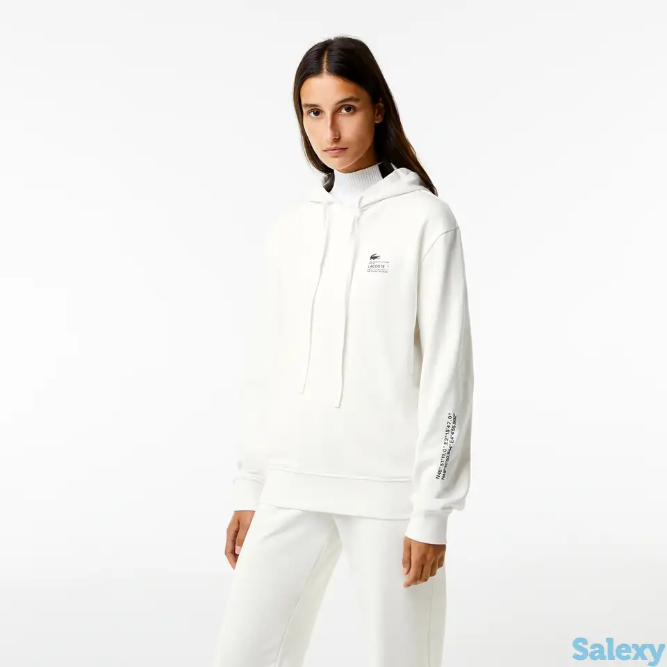 Женская толстовка lacoste regular fit из хлопкового флиса, фотография 1