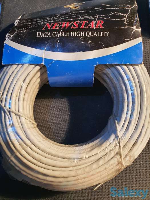 LAN Кабель UTP, CAT 5e 4Pairs 24 AWG шнур, провод усиленный 40 метров, фотография 3