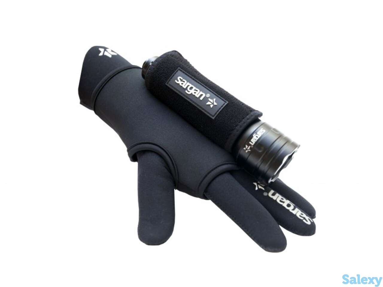 Держатель подводного фонаря спрут 2.0 полуперчатка черная, р-р, фотография 1