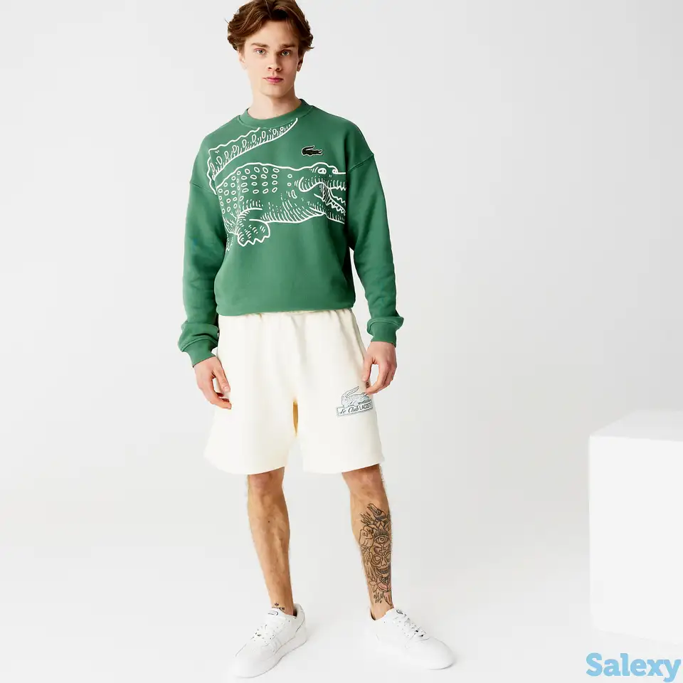 Мужские шорты lacoste из органического хлопка с флисом, фотография 1