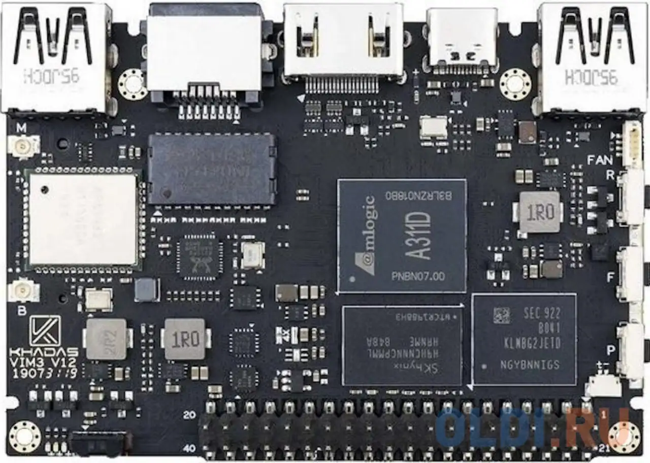 Vim3 pro amlogic a311d with 5.0 tops npu, 4gb lpddr4/x, 32gb, фотография 1