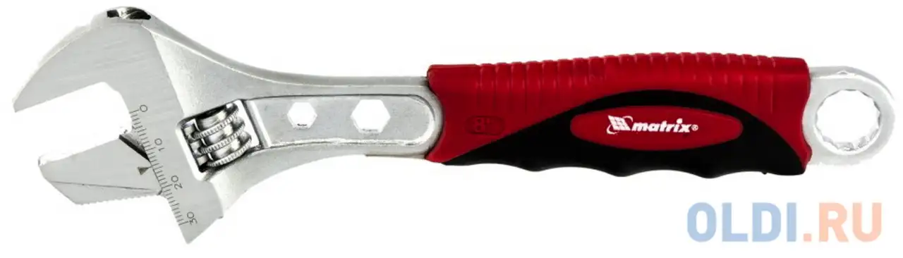 Ключ разводной, 200мм, переставная губка , 2 - х комп.рукоятка// matrix, фотография 1