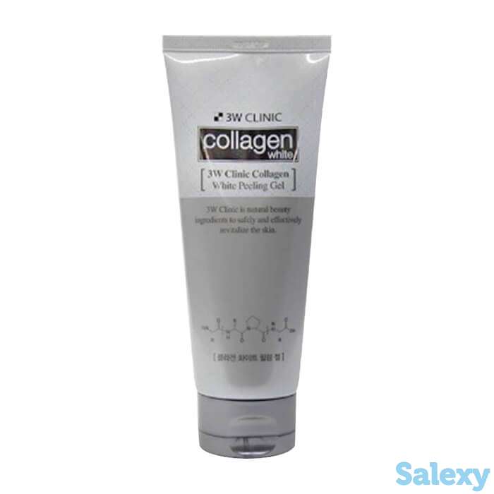 Пилинг для лица 3w clinic collagen whitening peeling gel, фотография 1