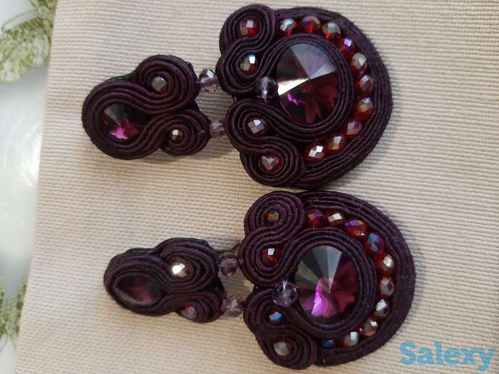 Сутажные сережки, фотография 1