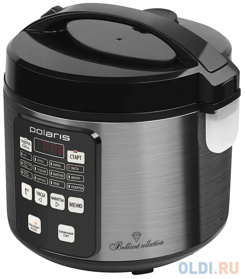 Мультиварка polaris pmc 0593ad 770 вт 5 л серебристый, фотография 1