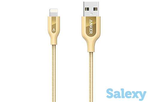 Кабель для ipod, iphone, ipad anker powerline+ lightning to usb cable 0.9m a81210b1. золотистый, фотография 2