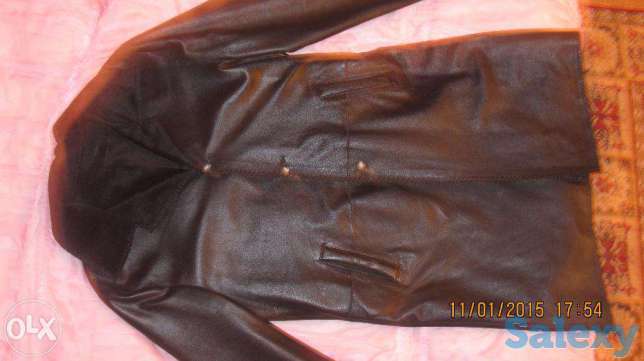 Мужской кожаный плащ, фотография 1