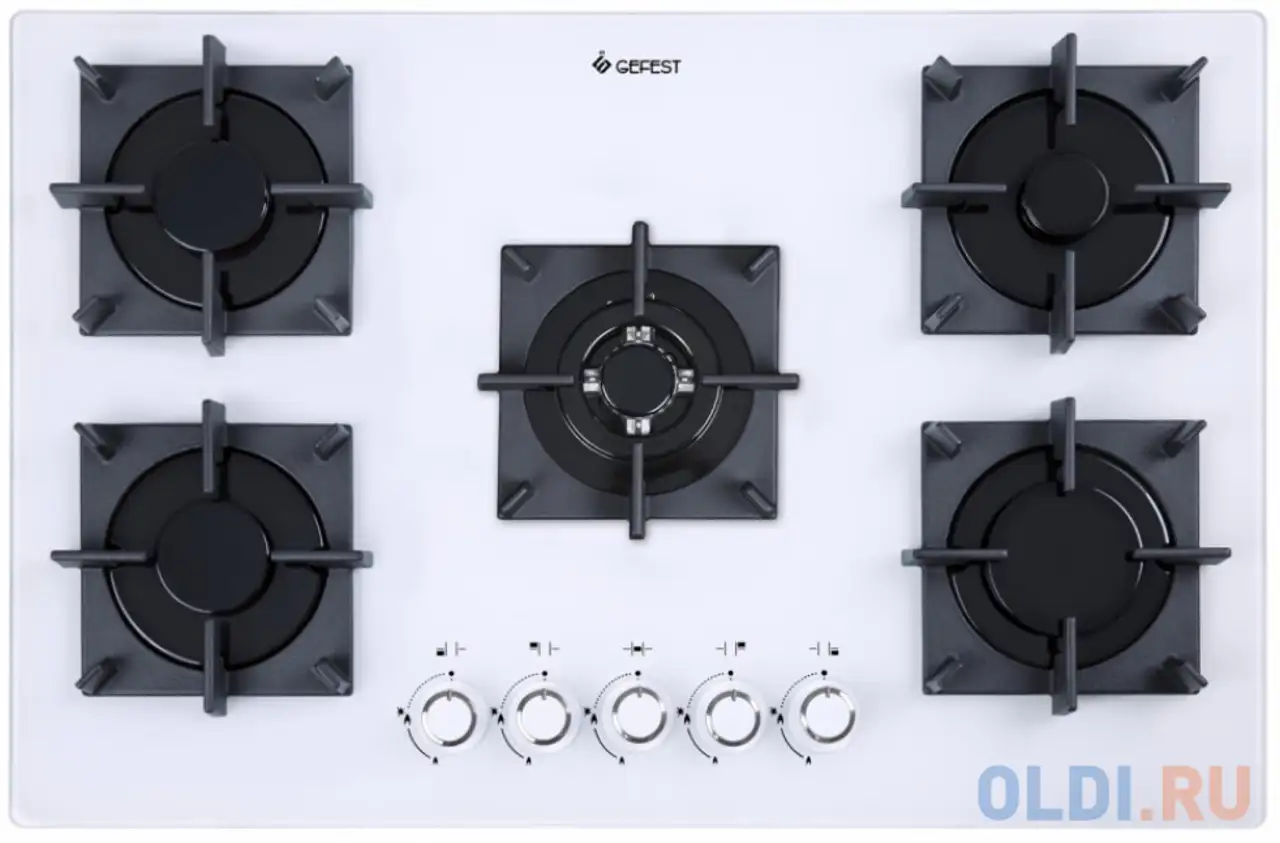 Варочная панель газовая gefest сг сн 2340 к32 белый, фотография 1