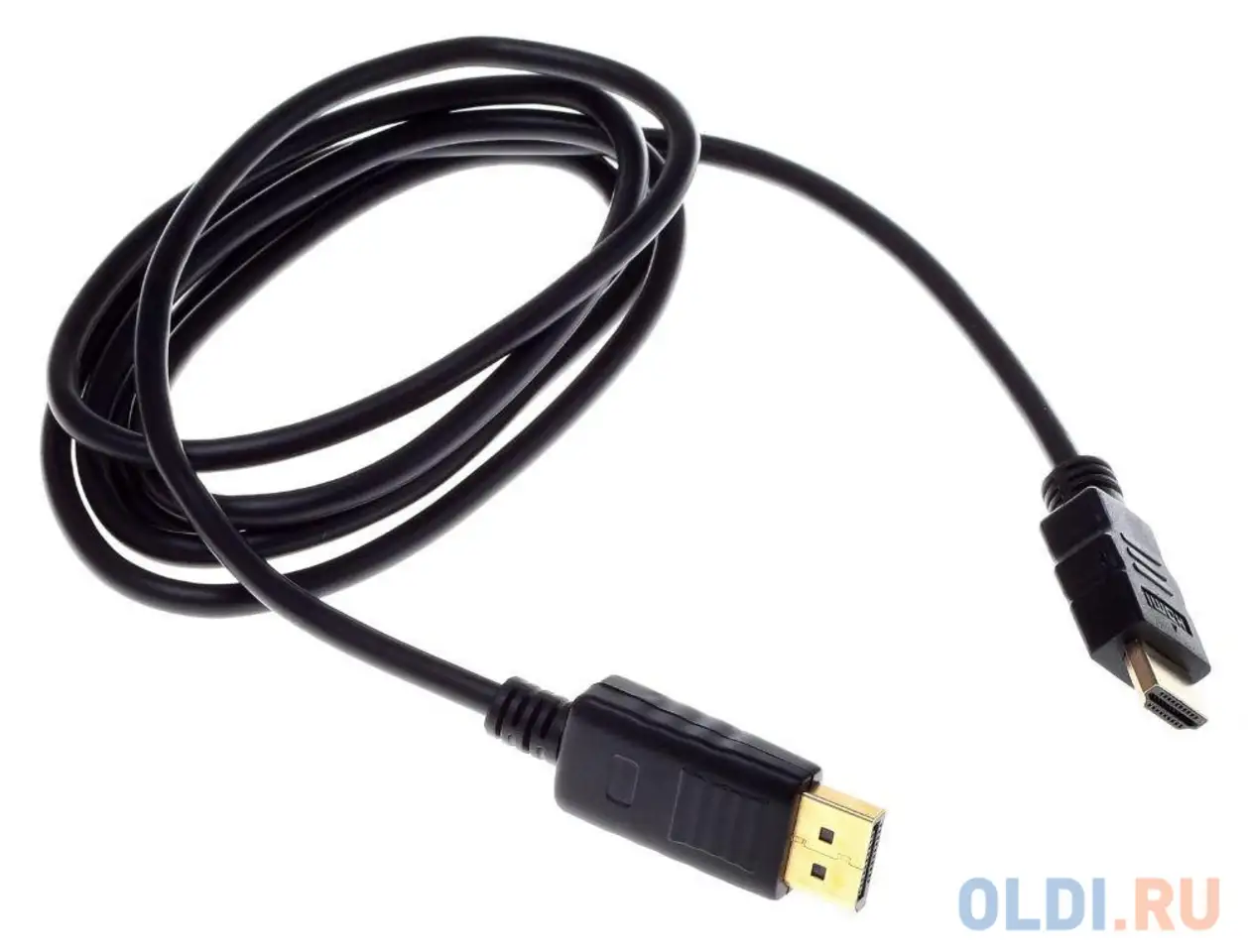 Кабель hdmi displayport 1.8м бюрократ bhp ret hdmi_dpp18 круглый черный, фотография 1